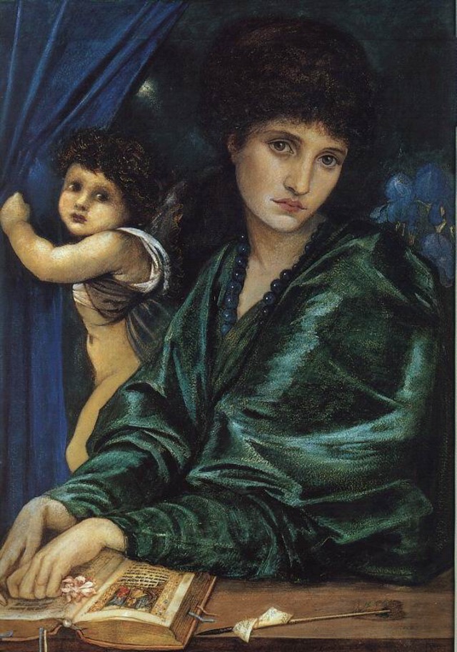 Edward Burne-Jones, Portrait of Maria Zambaco with Cupid, 1870