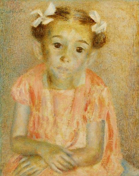 Dod Procter RA, British 1891-1972- The Party Frock; oil on canvas