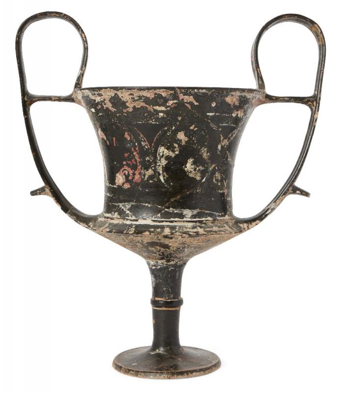 A large Boeotian black glazed kantharos, circa 5th Century B.C.