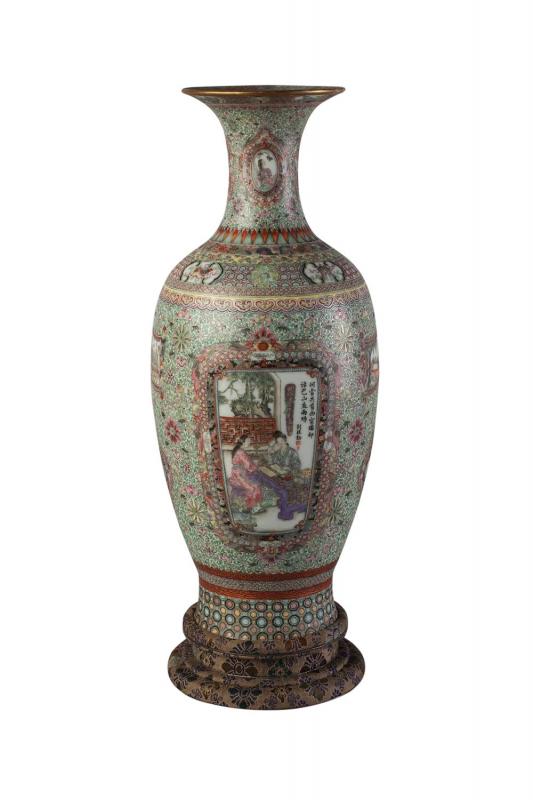 A rare Chinese porcelain baluster vase