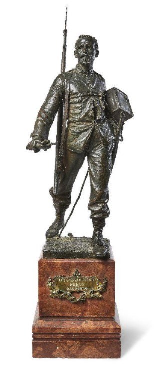 Ancieto Marinas Garcia, Spanish, 1866-1953, a bronze maquette of Eloy Gonzalo Garcia, the hero of Cascorro, 1900