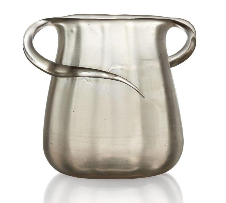  Maria Kirschner (Czech 1852-1931), a Loetz iridescent twin-handled glass vase 1903