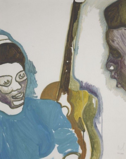  Peter Doig, Scottish b.1959- Two Students, 2008; giclée print in colours on wove, sold for £525 at Roseberys 