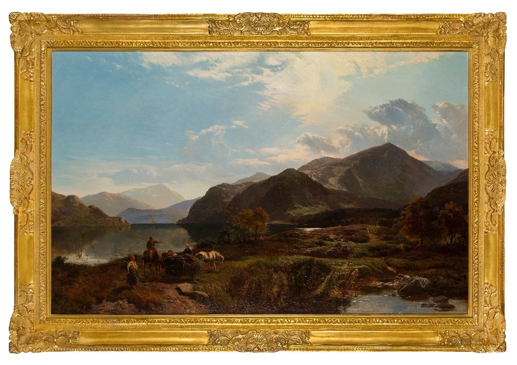  Sidney Richard Percy, British 1821-1886- A Bright Day at Ullswater; oil on canvas