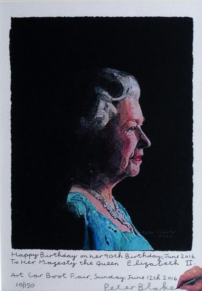 Lot 2: To Her Majesty the Queen Elizabeth II (2016) by Sir Peter Blake – £1,700