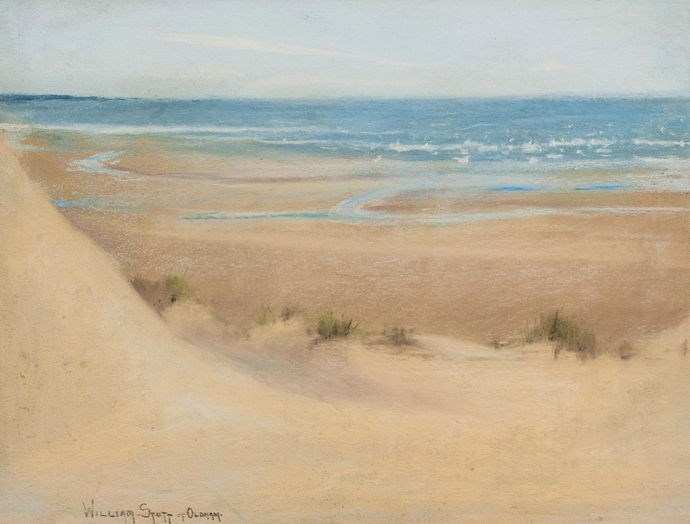 William Stott of Oldham, British 1857-1900- Sparkling Sea; pastel, signed, 23.5x31cm